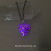 Purple Love Spell Glowing Heart Necklace