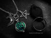 Moon & Stars Glowing Orb Charm Galaxy Glow Glass Necklace