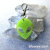 Alien Head Glow in the dark Necklace or Key Chain