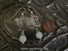 Angel Wings Glow Glass Orb Earrings on Sterling Silver Hooks