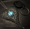 Angel Wings Heart with Glowing Orb Necklace