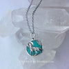 Howling Wolf With Feather Full Moon Glow Necklace