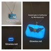 Frozen Heart with Wings Glow Opal Necklace