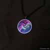 Aurora Borealis Bats Glow Art Necklace