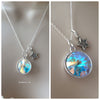 Aurora Borealis Swarovski Crystal Necklace with Glow Star