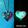 Aurora Borealis Glow Heart Necklace