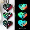 Aurora Borealis Glow Heart Necklace