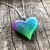 Aurora Borealis Lula Heart Glow in the dark Necklace