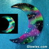 Aurora Borealis Glowie Beaded Decor Moon