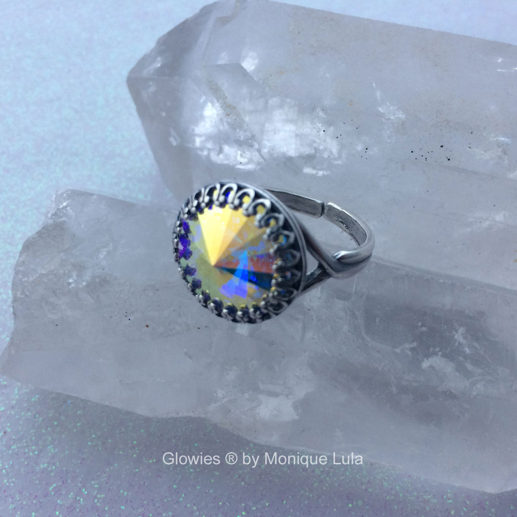 Safire Crystal Ring | 3 Swarovski Diamonds | UNOde50