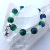 Aurora Borealis Galaxy Glass Beaded Bracelet Choose the charm