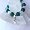 Aurora Borealis Galaxy Glass Beaded Bracelet Choose the charm