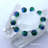 Aurora Borealis Galaxy Glass Beaded Bracelet Choose the charm