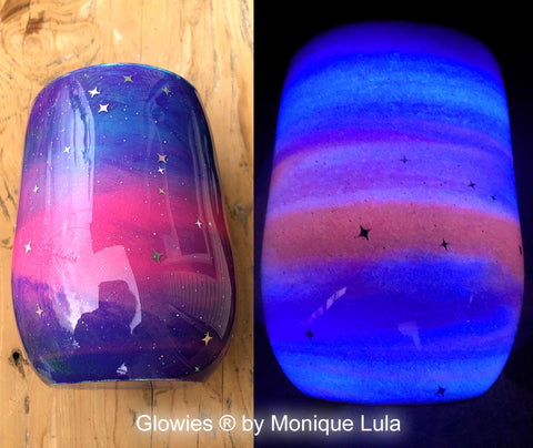 Aurora Borealis Style #2 - Glow in the dark Tumbler - FREE SHIPPING