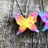 Glow Butterfly Necklace Batch #2 - Rainbow Iridescent Hearts