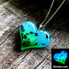 Butterfly Garden glow in the dark Lula Heart Necklace