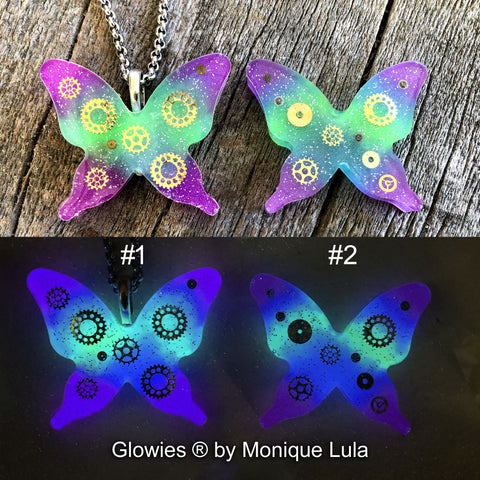 Steampunk Glow Butterfly Necklace Batch 5-1