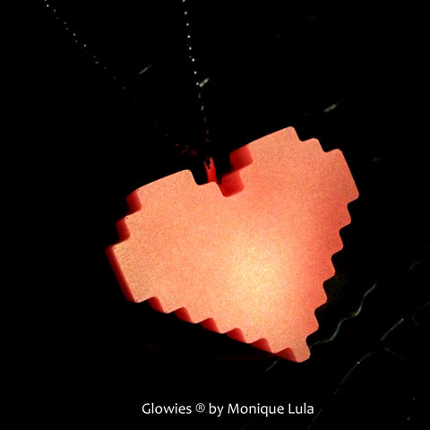 Bit Heart Glowing Gamer Necklace