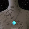 Blue Glowing Moon Necklace with Free UV Charger Light