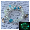 Starry Crescent Moon Galaxy Glass Bracelet