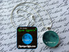 Blue Glowing Moon Necklace with Free UV Charger Light