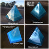 Handmade Blue Ice Glow Pyramid
