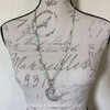 Moon and Star Opal Moonstone Glass Beaded Necklace
