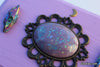 Violet Trinket Box with Purple Glow Opal and Crystals