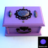 Violet Trinket Box with Purple Glow Opal and Crystals