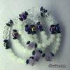 Raw Amethyst Rainbow Magnetized Hematite Glowie Beaded Stretch Bracelet