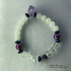 Raw Amethyst Rainbow Magnetized Hematite Glowie Beaded Stretch Bracelet