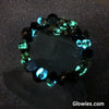 Black & Gold Fleur De Lis Wire Wrap Glow Glass Bracelet