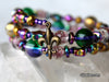 New Orleans Carnival Wire Wrap Glow Glass Bracelet