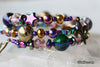 New Orleans Carnival Wire Wrap Glow Glass Bracelet