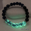 Blue Sodalite Lava Blue Goldstone Galaxy Glow Beaded Aromatherapy Bracelet