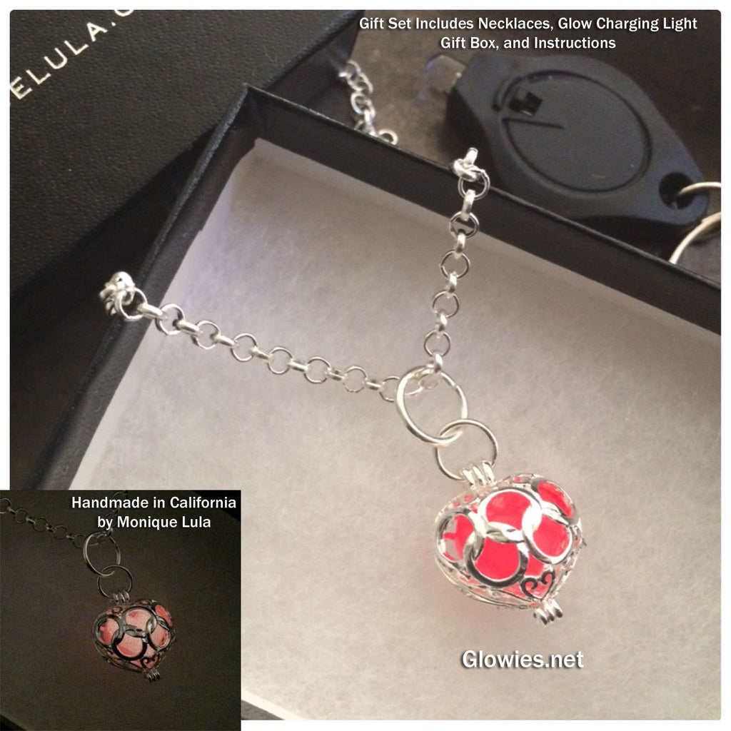 Gift Set Capture Her Heart Glow in the dark Necklace