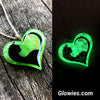 Cat Tail Glow in the dark Lula Heart Necklace