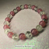 Cotton Candy Pink and Aqua Glow in the Dark Beaded Glass Stretch Stackable Bracelet