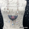 Victorian Cherubs Pink Crystal Long Glowie Necklace