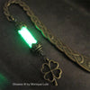 Lucky Clover Shamrock Glow Bookmark