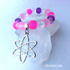 Cosmic Atomic Glow Glass Beaded Bracelet