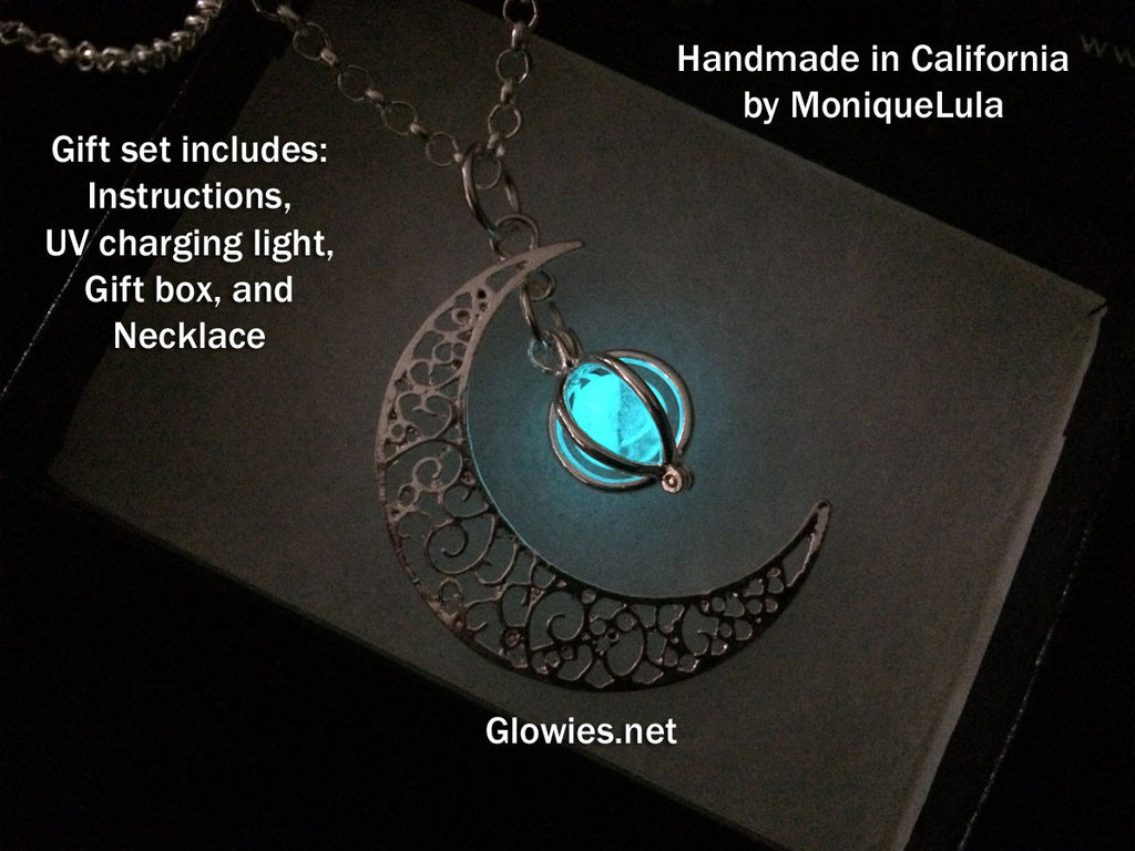 Gift Set Crescent Moon Glow Necklace