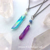 Customizable Aura Quartz Crystal Glow Necklace