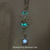 Dandelion Wish Glass Bubble Wisp Handmade Glow Necklace