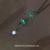 Dandelion Wish Glass Bubble Wisp Handmade Glow Necklace