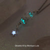 Dandelion Wish Glass Bubble Wisp Handmade Glow Necklace
