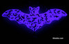 Purple Bat with Black Bat Moon & Star Mix inside Glow in the dark Decor Suncatcher