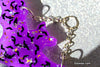 Purple Bat with Black Bat Moon & Star Mix inside Glow in the dark Decor Suncatcher