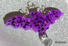 Purple Bat with Black Bat Moon & Star Mix inside Glow in the dark Decor Suncatcher