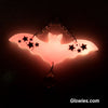 Red Bat with Gold Stars Glow in the dark Sun Catcher Decor
